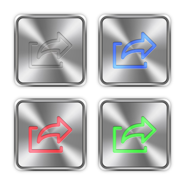 Color export steel buttons - Vector, Image