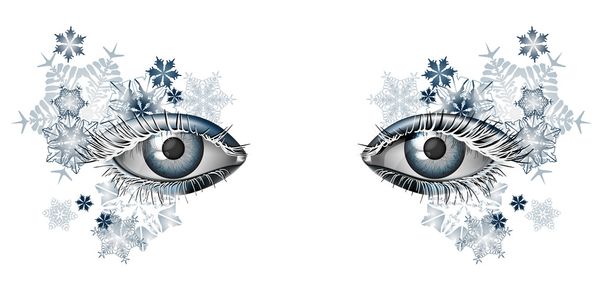 Zimní krycí make-up pro Vánoce a nový rok - Vektor, obrázek