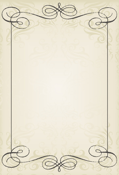 Vintage wedding frame vector background card - Διάνυσμα, εικόνα