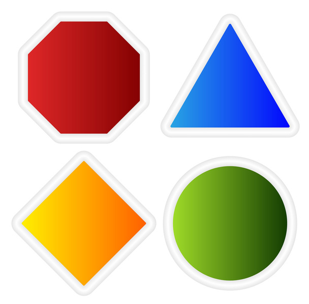 set of geometric shapes,signs - Vector, Image