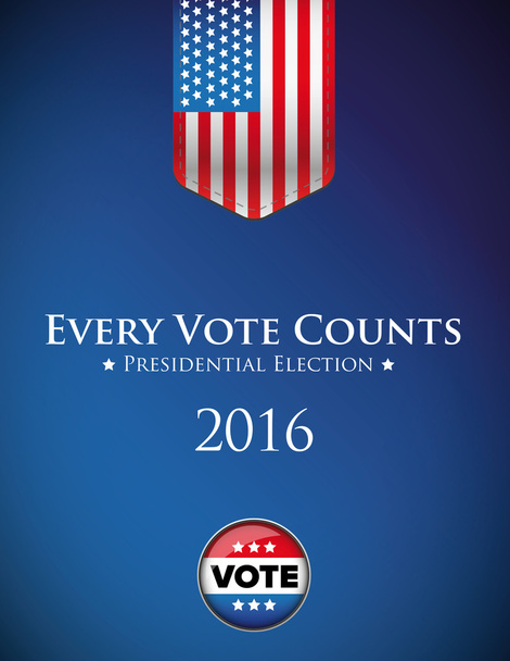 Προεδρικές εκλογές 2016 πανό ή μια αφίσα - Διάνυσμα, εικόνα