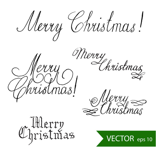 Buon Natale lettering set, disegnato a mano, vettore
 - Vettoriali, immagini