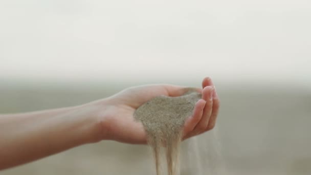 Sand Falling From Palm - Filmagem, Vídeo