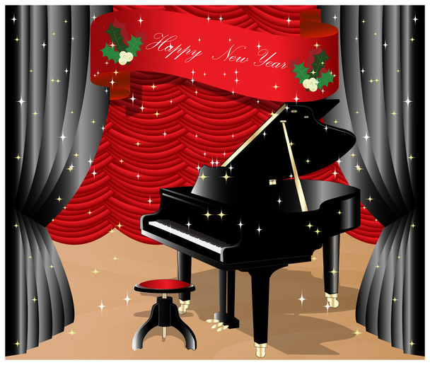 Concert de piano pour la nouvelle année
 - Vecteur, image