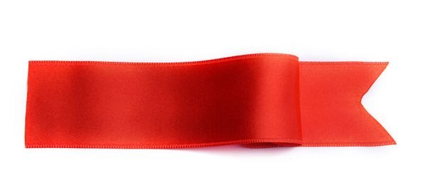 Red satin ribbon - Photo, image