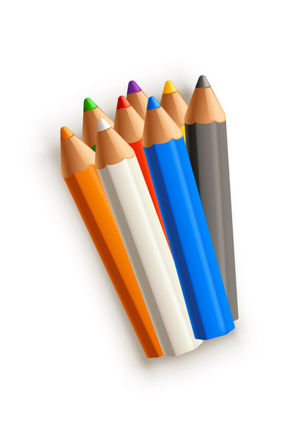group of pencils - Vector, Image