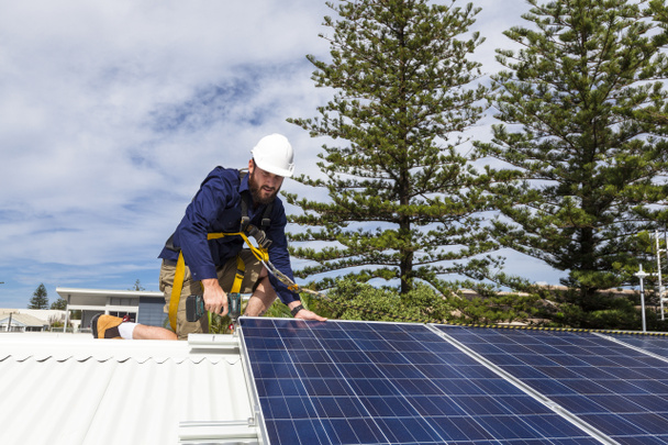 Solar panel technician - Photo, Image