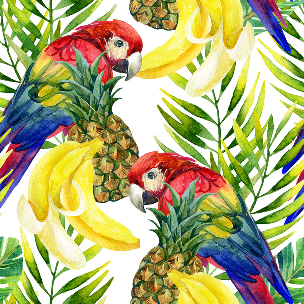 Parrot naadloze patroon  - Foto, afbeelding