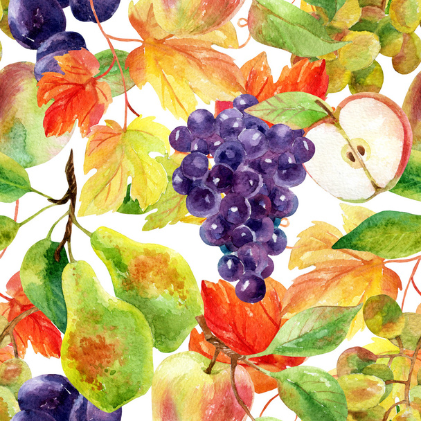 Fruits and berries seamless pattern - Foto, Bild