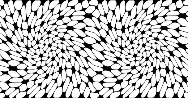 Vektor modern zökkenőmentes geometria minta trippy, fekete-fehér absztrakt geometriai háttér, párna nyomtatni, monokróm retro állományú, hippi divat design - Vektor, kép