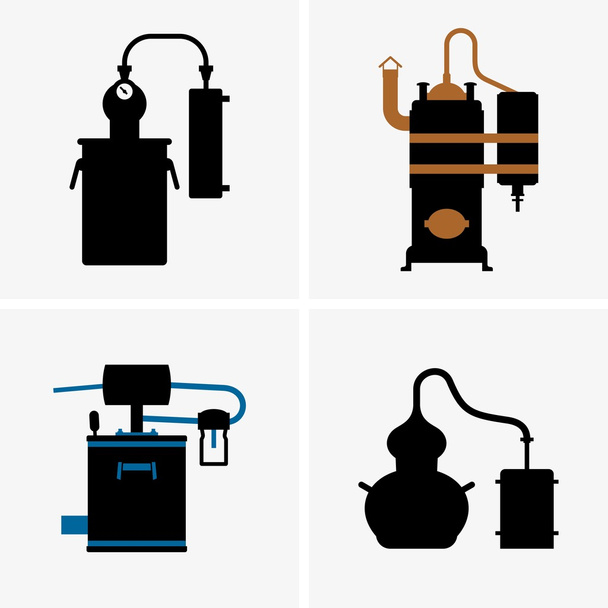 Distillation apparatus (shade pictures) - Vector, Image