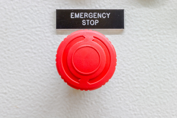 Botón de parada de emergencia, presione cuando tenga un accidente en la maquinaria
 - Foto, Imagen