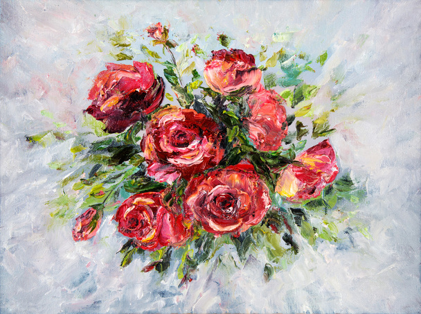 розы в вазе - Фото, изображение