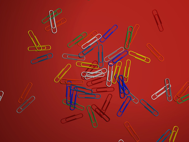 Paper clip isolated. 3d rendering - Photo, image