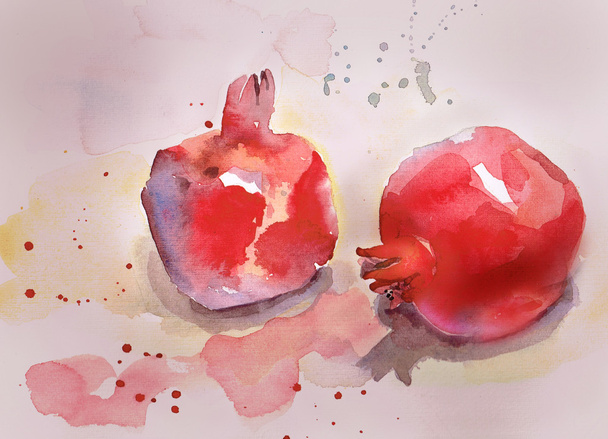 Gránátalma-kézzel festett - Fotó, kép
