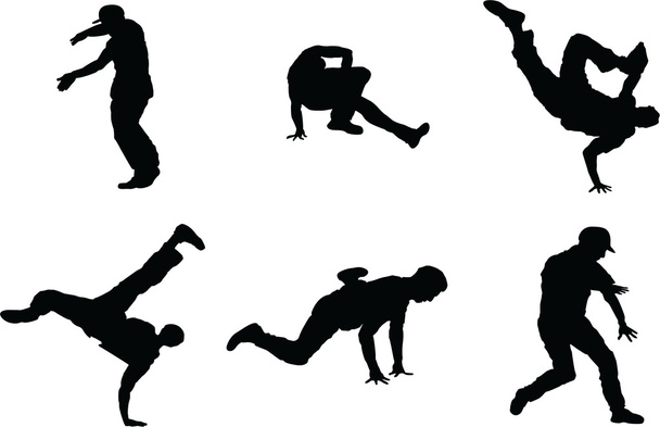 The set of dance silhouette - Vector, Image