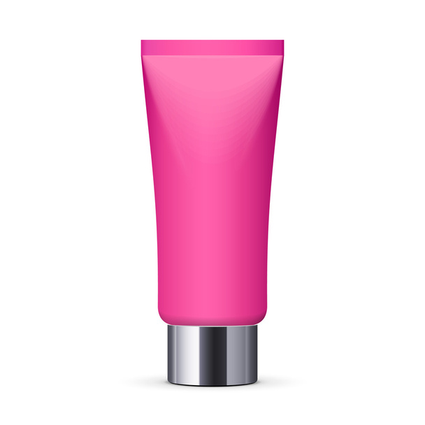 Pink Long Clean Tube Of Cream - Vetor, Imagem