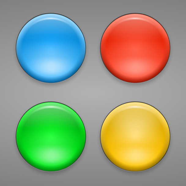 Vector color glossy badges - Vector, Imagen