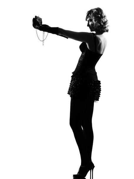 Stylish silhouette woman - Foto, afbeelding