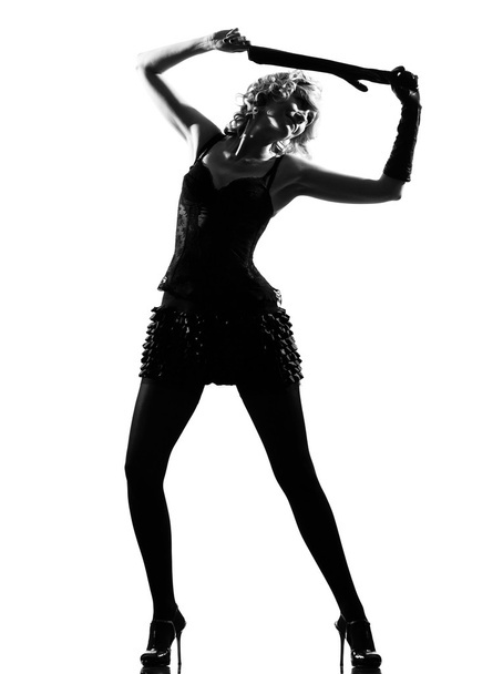 Stylish silhouette woman - Фото, зображення