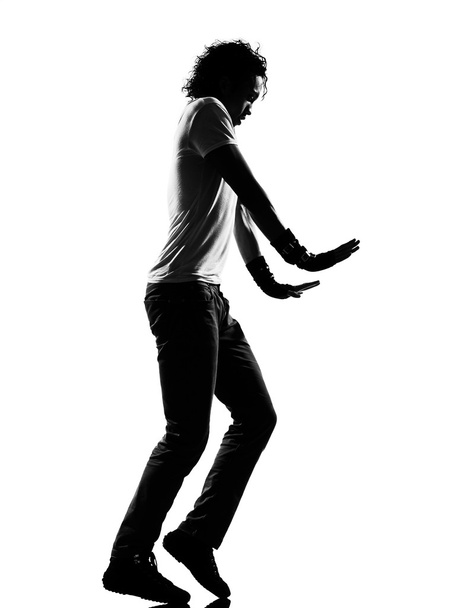 Hip hop funk dancer dancing moonwalk man - Zdjęcie, obraz