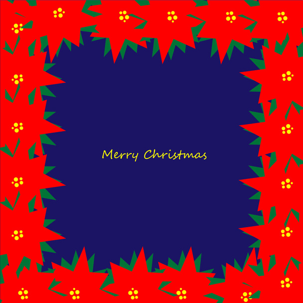 Cadre de Noël lumineux sur bleu
 - Vecteur, image