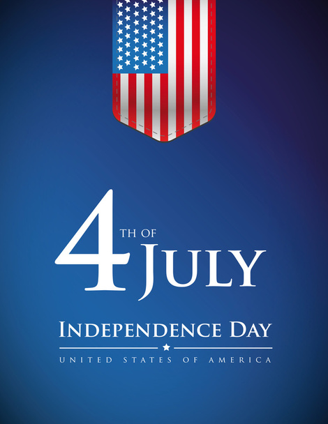 7 月 4 日の - 独立記念日米国バナーまたはポスター - ベクター画像