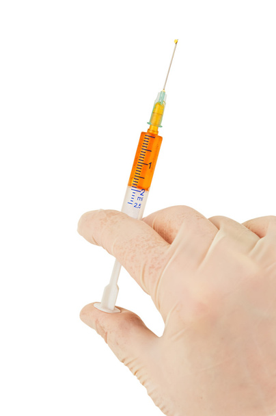 syringe in hand - Photo, Image