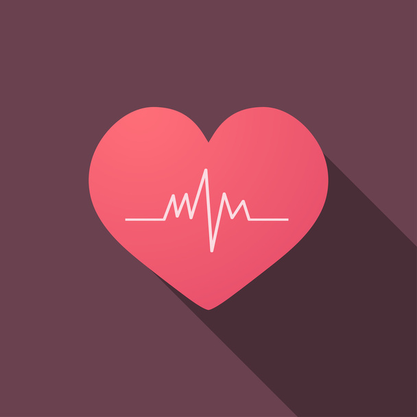 Heart with cardiogram icon - Vector, afbeelding