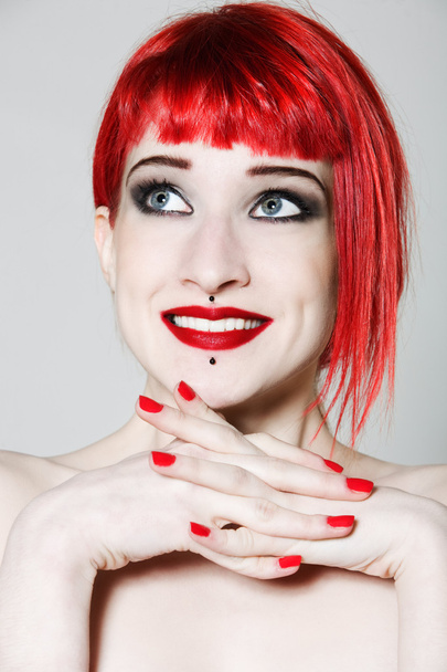 Funny & sexy expressive redhead girl - Foto, Bild