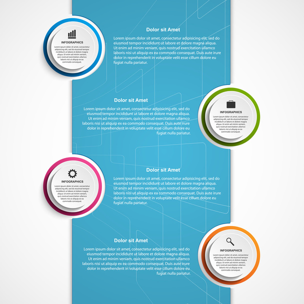 Abstract business options infographics template. - Vector, imagen