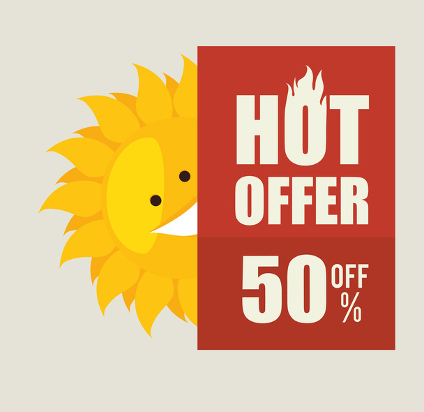 Shopping hot offers and discounts - Vector, Image