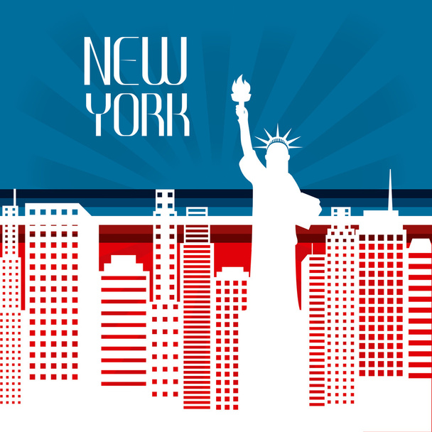 Egyesült Államok és a New York-i design  - Vektor, kép