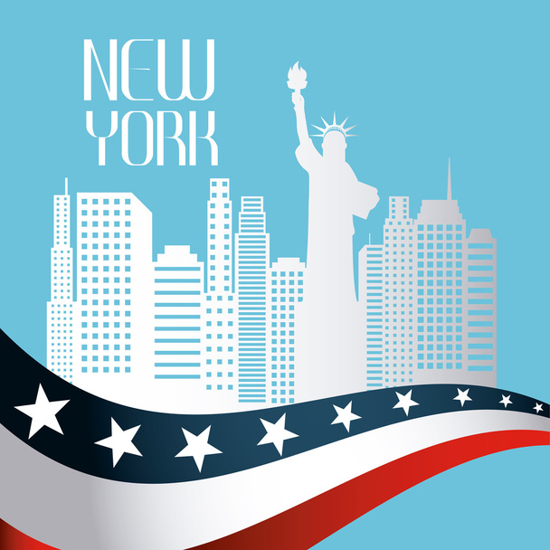 United States and New York design  - Vetor, Imagem