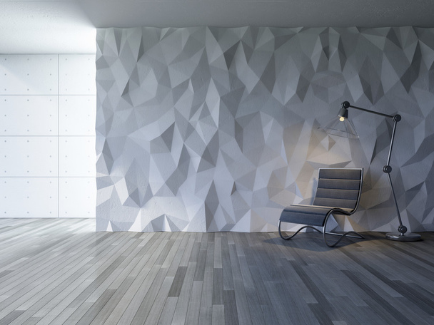 3Ds interior polygon wall - Photo, Image