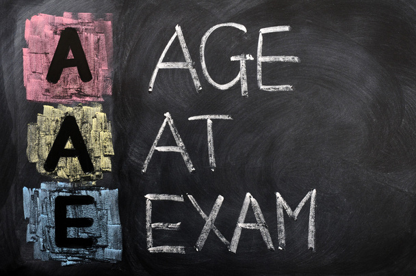 Acrónimo de AAE para la edad en el examen
 - Foto, Imagen