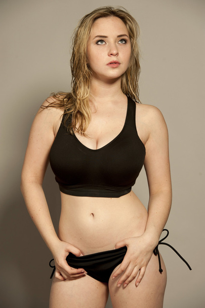 Gorgeous Young Brunette Wearing Sports Bra - Photo, image