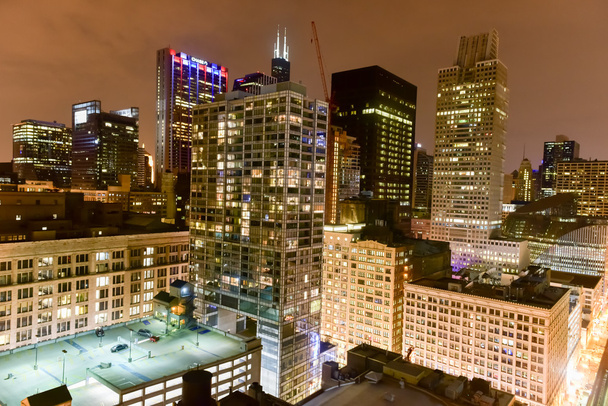 Chicago Skyline at Night - Photo, Image