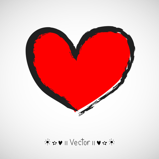 Coeur vectoriel dessiné à la main - calligraphie, Illustration EPS10
 - Vecteur, image