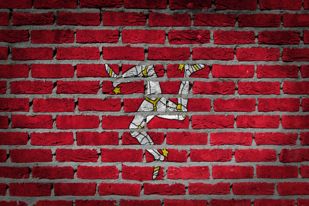 Темная стена брика - остров человека
 - Фото, изображение