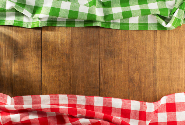 napkins on wooden background - 写真・画像