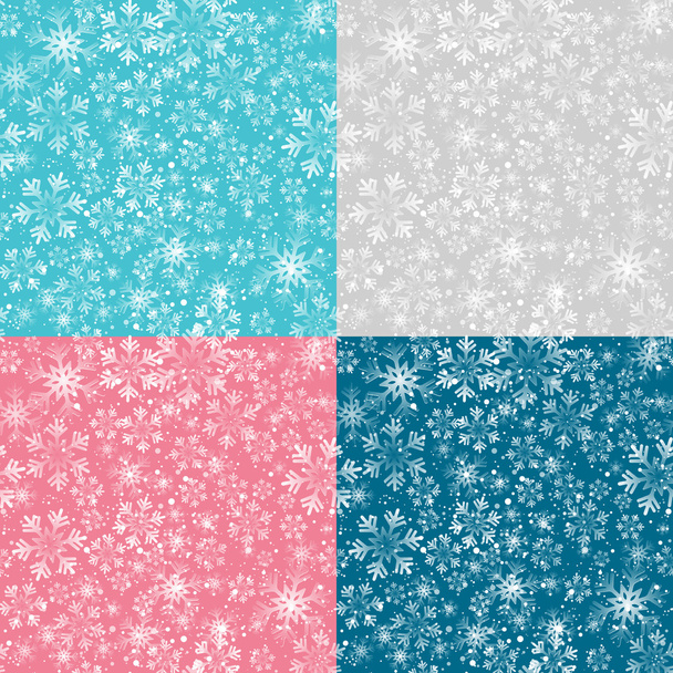 Christmas snowflakes seamless background - Vector, imagen