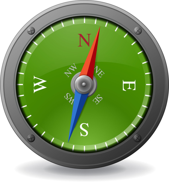 Gray compass - Вектор,изображение