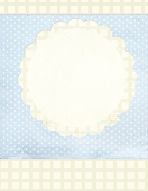 Background with old paper and vintage round frame - Photo, image
