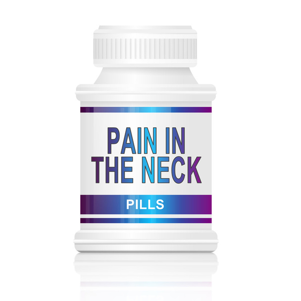Pain in the neck concept. - Photo, Image
