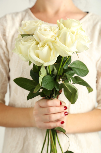 bouquet of white roses - Zdjęcie, obraz