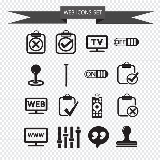 web icons Set illustration - Vettoriali, immagini