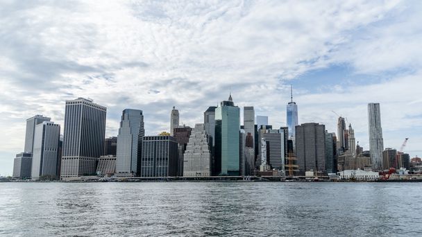 Downtown of New York over Hudson rive - Foto, imagen