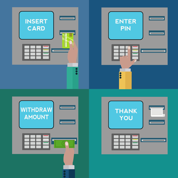 ATM terminal kullanım vektör kavramı - Vektör, Görsel