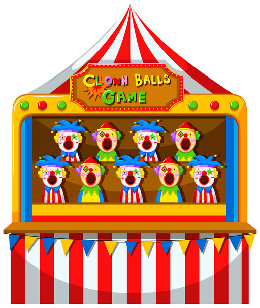 Клоунский мяч в цирке
 - Вектор,изображение